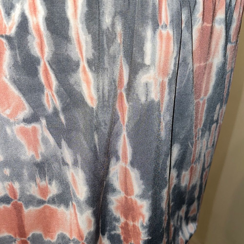 Ariella Coral/Grey Tie-Dye Strapless Top w/ Side Tie Size Small - Picture 11 of 12